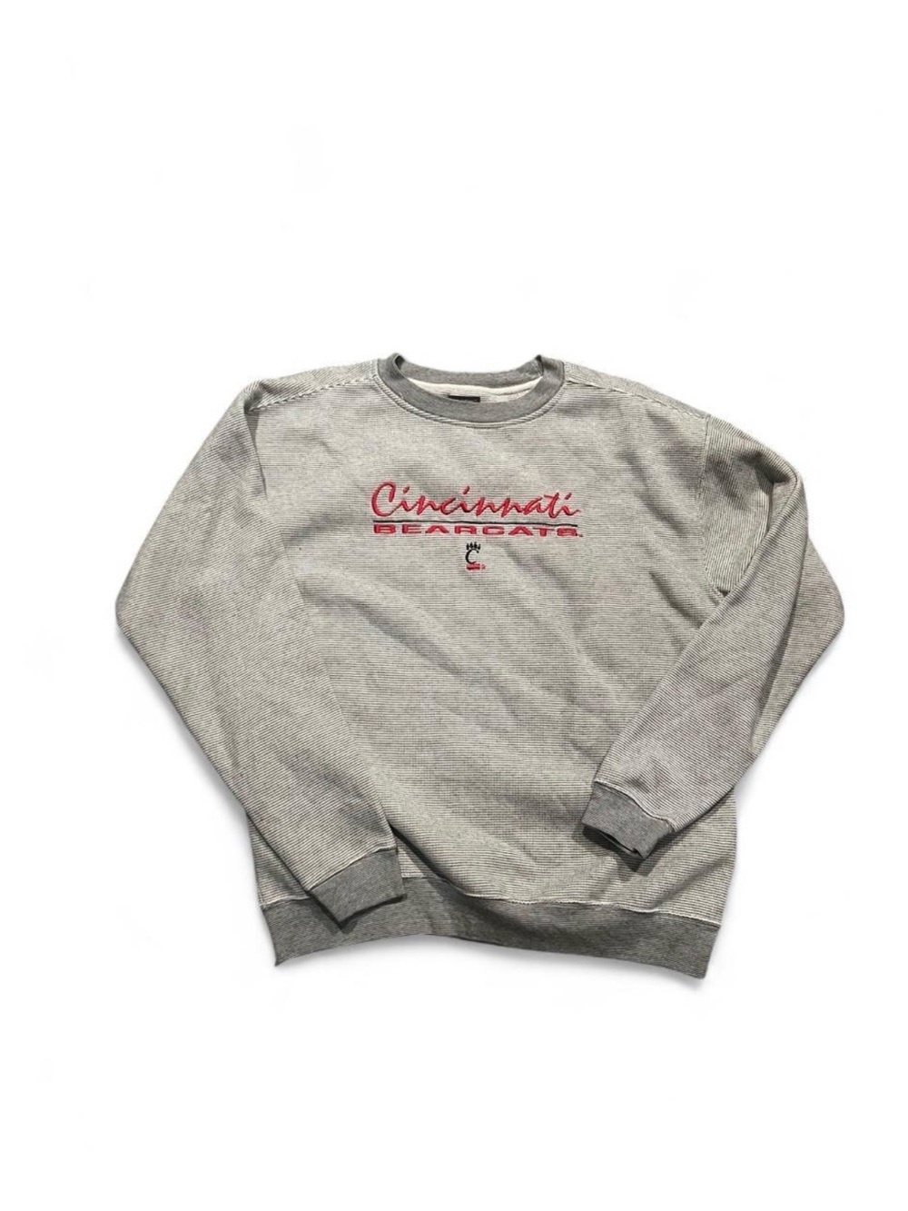 Pro Edge Gray Crewneck Sweatshirt with Red Script Cincinnati Bearcats #Vintage